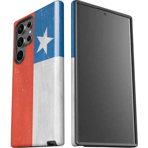 Chile Flag Distressed Galaxy S23 Ultra Pro Case